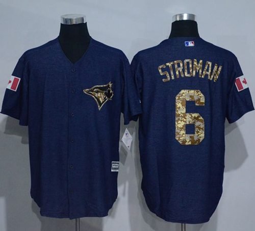 Blue Jays #6 Marcus Stroman Denim Blue Salute to Service Stitched MLB Jersey