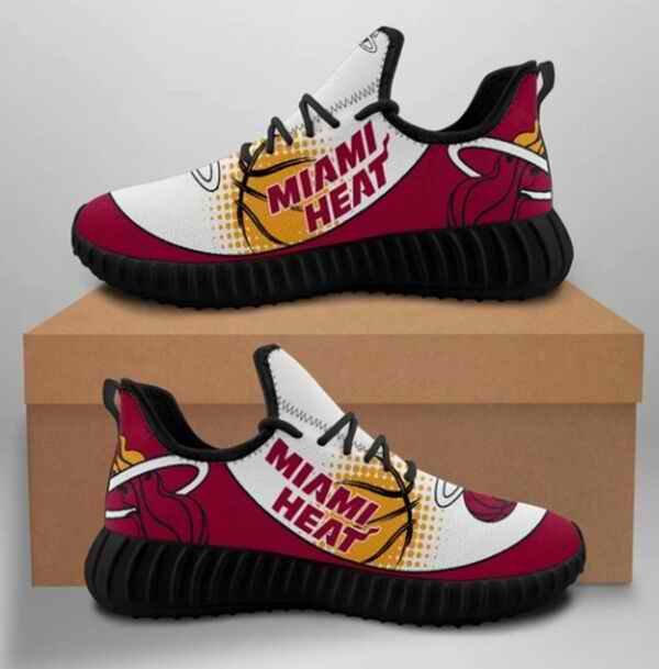 Men's Miami Heat Mesh Knit Sneakers/Shoes 001