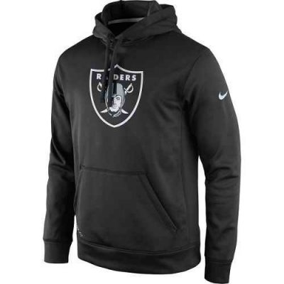 Men's Oakland Raiders Nike Black Practice Performance Pullover Hoodie