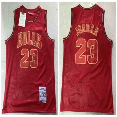 Men's Chicago Bulls #23 Michael Jordan Red 2020 CNY Swingman Throwback Stitched Jersey