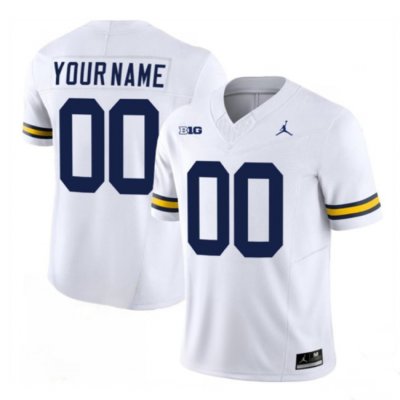 Men's Michigan Wolverines ACTIVE PLAYER Custom White 2024 F.U.S.E. Stitched Jersey