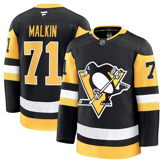 Men's Pittsburgh Penguins Active Player Custom Black 2024-25 Home Stitched Hockey Jersey