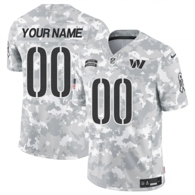 Men's Washington Commanders Active Player Custom 2024 F.U.S.E Arctic Camo Salute to Service Limited Stitched Football Jersey