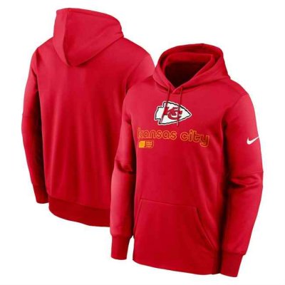 Men's Kansas City Chiefs Red Performance Pullover Hoodie