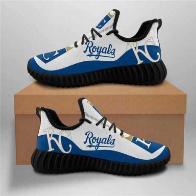 Women's Kansas City Royals Mesh Knit Sneakers/Shoes 007