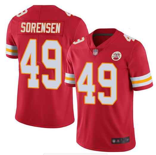 Men's Kansas City Chiefs #49 Daniel Sorensen Red Vapor Untouchable Limited Stitched NFL Jersey