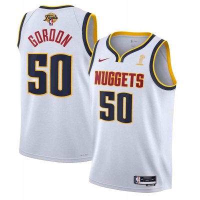 Men's Denver Nuggets #50 Aaron Gordon White 2023 Finals Association Edition Stitched Basketball Jersey