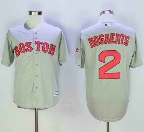 Red Sox #2 Xander Bogaerts Grey New Cool Base Stitched MLB Jersey