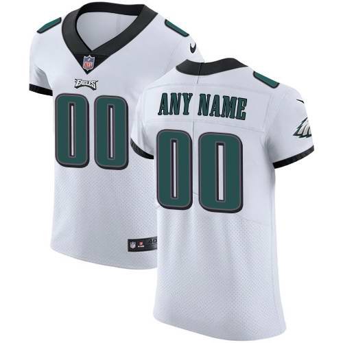 Men's Philadelphia Eagles White Vapor Untouchable Custom Elite NFL Stitched Jersey