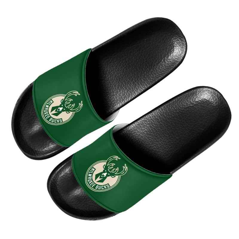 Women's Milwaukee Bucks Flip Flops 001