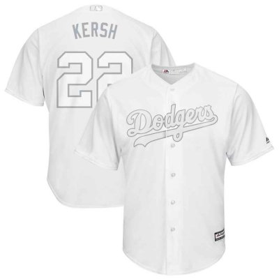 Men's Los Angeles Dodgers #22 Clayton Kershaw Kersh Majestic White 2019 Players' Weekend Replica Player Stitched MLB Jersey