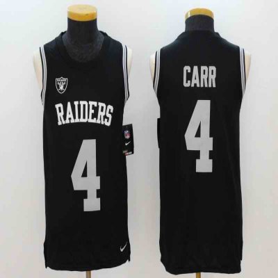 Men's Oakland Raiders #4 Derek Carr Black Vapor Untouchable Player Limited Jersey