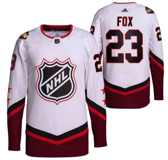 Men's New York Rangers #23 Adam Fox 2022 2022 All-Star White Stitched Jersey