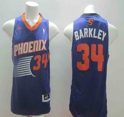 Revolution 30 Suns #34 Charles Barkley Purple Stitched NBA Jersey