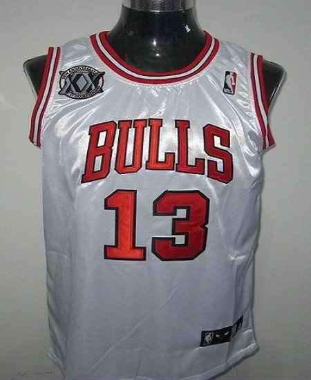 Bulls #13 Joakim Noah White With 20TH Stitched NBA Jersey