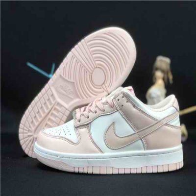 Women's Dunk Low SB Pink/White Shoes 070