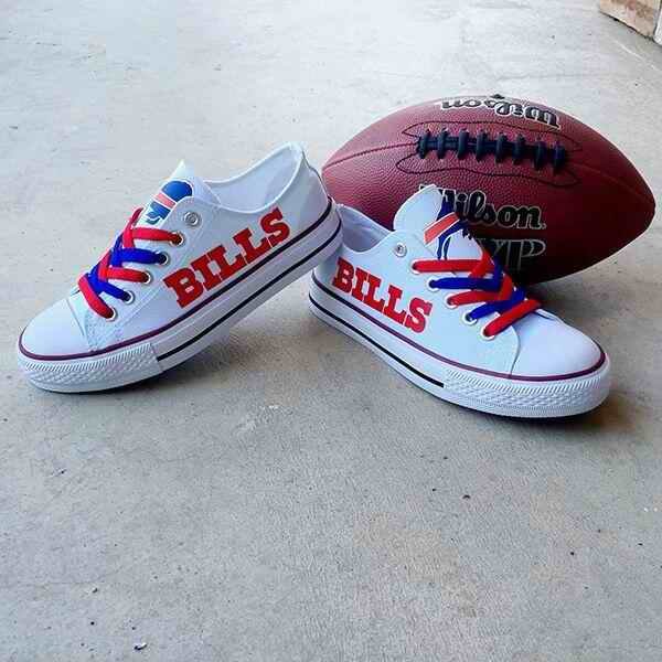 Women's NFL Buffalo Bills Repeat Print Low Top Sneakers 002