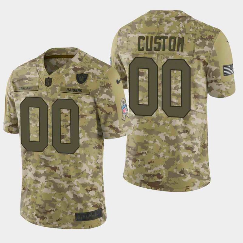 Youth Oakland Raiders ACTIVE PLAYER Custom 2018 Camo Salute To Service Stitched NFL Jersey