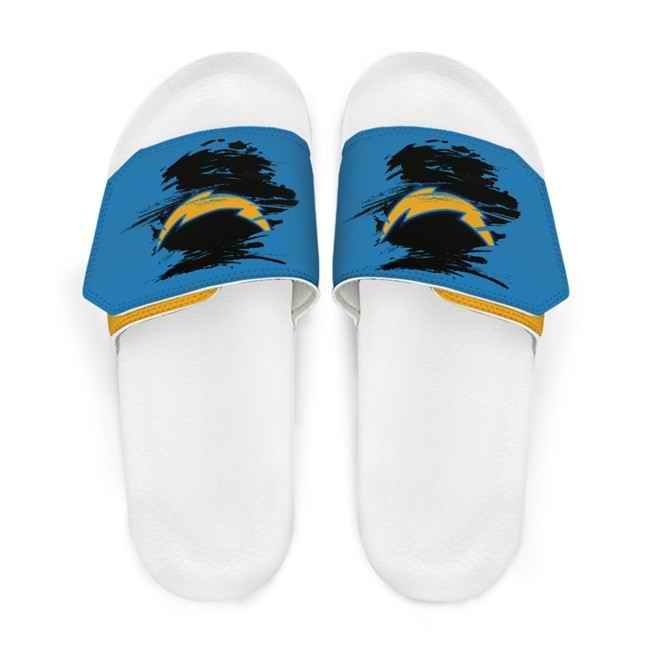 Men's Los Angeles Chargers Beach Adjustable Slides Non-Slip Slippers/Sandals/Shoes 004