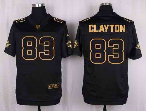 Nike Dolphins #83 Mark Clayton Black Men's Stitched NFL Elite Pro Line Gold Collection Jersey