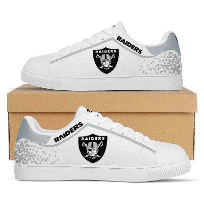 Women's Las Vegas Raiders Low Top Leather Sneakers 002