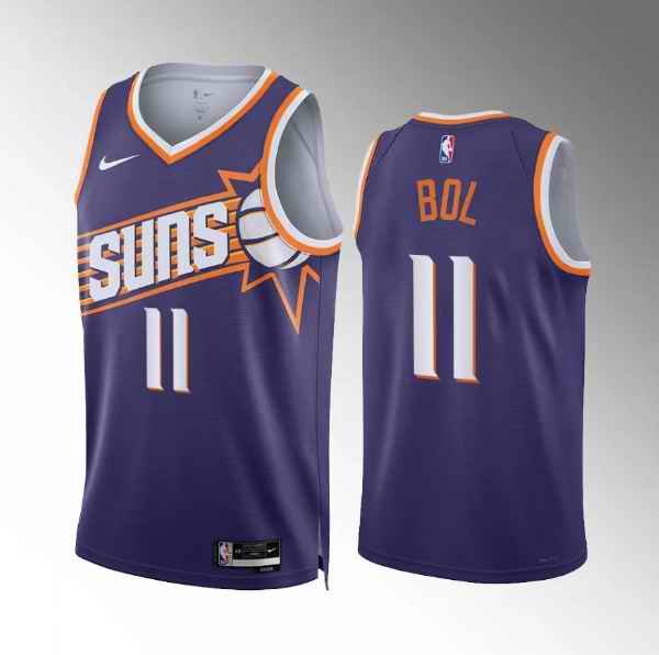 Men's Phoenix Suns #11 Bol Bol  Purple Icon Edition Stitched Basketball Jersey