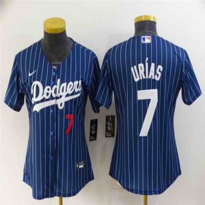 Women's Los Angeles Dodgers #7 Julio Urias Blue Stitched Baseball Jersey(Run Small)