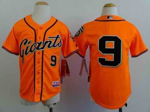 Giants #9 Matt Williams Orange Alternate Stitched Youth MLB Jersey