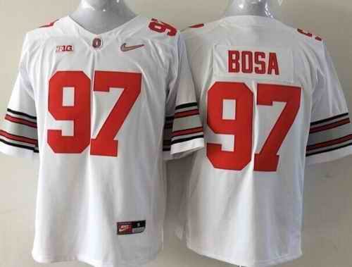 Buckeyes #97 Joey Bosa White Stitched Youth NCAA Jersey