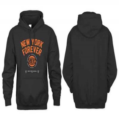 Men's New York Knicks Black 2024 Playoffs Hoodie