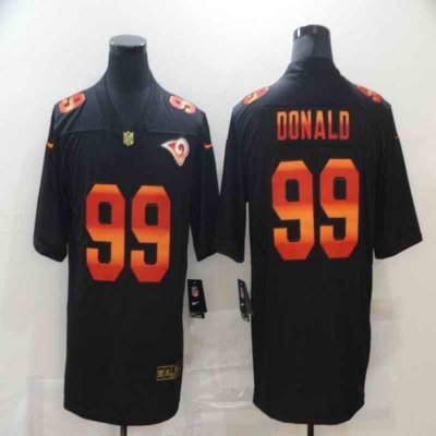 Men's Los Angeles Rams #99 Aaron Donald 2020 Black Fashion Limited Stitched Jersey