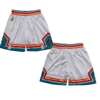 Men's San Antonio Spurs White Shorts (Run Small)