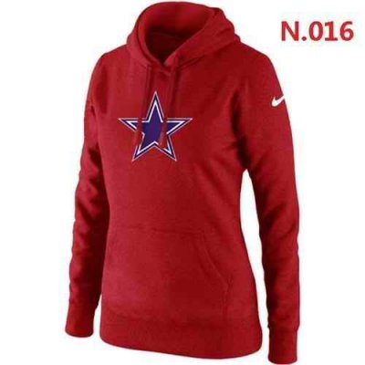 Women's Dallas Cowboys Logo Pullover Hoodie Red