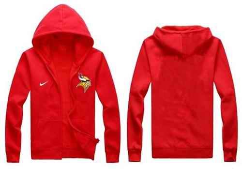 Nike Minnesota Vikings Authentic Logo Hoodie Red