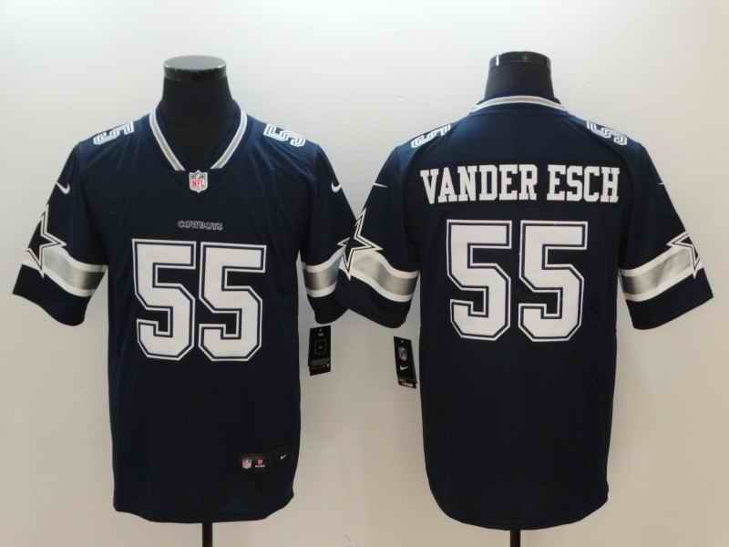 Men's NFL Dallas Cowboys #55  Vander Esch Navy 2018 Draft Vapor Untouchable Limited Stitched Jersey