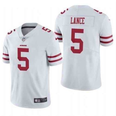 Women's San Francisco 49ers #5 Trey Lance White Vapor Untouchable Limited Stitched Jersey(Run Small)