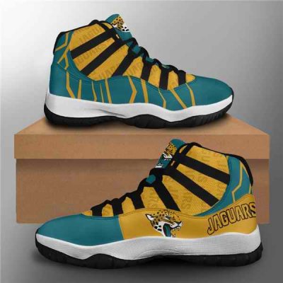 Women's Jacksonville Jaguars Air Jordan 11 Sneakers 001