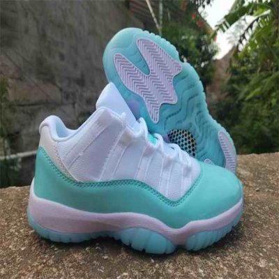 Women's Running weapon Air Jordan 11 Aqua Shoes 021