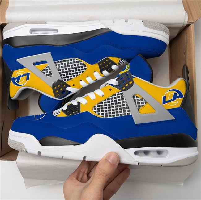 Men's Los Angeles Rams Running weapon Air Jordan 4 Shoes 001