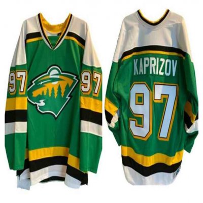 Men's Minnesota Wild  #97 Kirill Kaprizov Reverse Retro Stitched Jersey