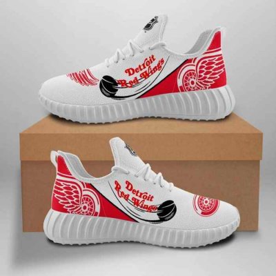 Women's Detroit Red Wings Mesh Knit Sneakers/Shoes 001