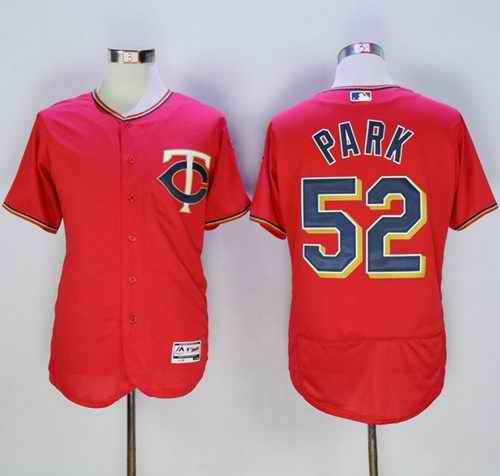 Twins #52 Byung-Ho Park Red Flexbase Authentic Collection Stitched MLB Jersey