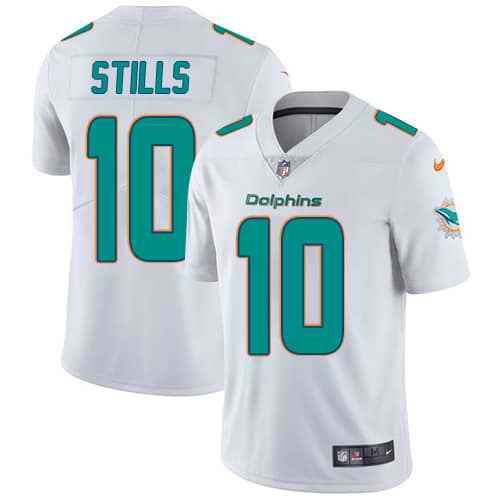 Men's Miami Dolphins #10 Kenny Stills White Vapor Untouchable NFL Limited Stitched Jersey