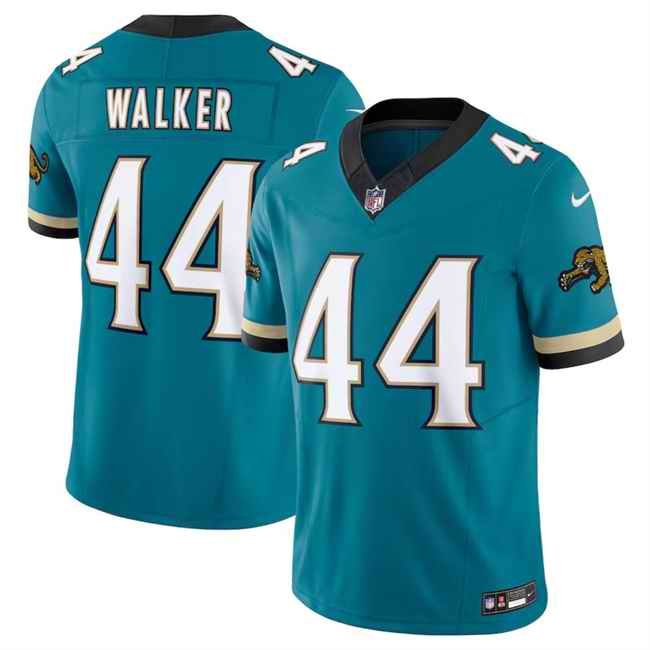 Youth Jacksonville Jaguars #44 Travon Walker Teal 2024 F.U.S.E. Prowler Throwback Vapor Limited Stitched Football Jersey