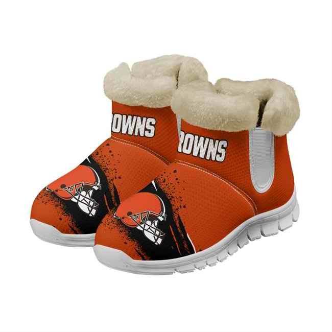 Women's Cleveland Browns 2024 Snow Boots/Shoes 001(Pls check description for details)