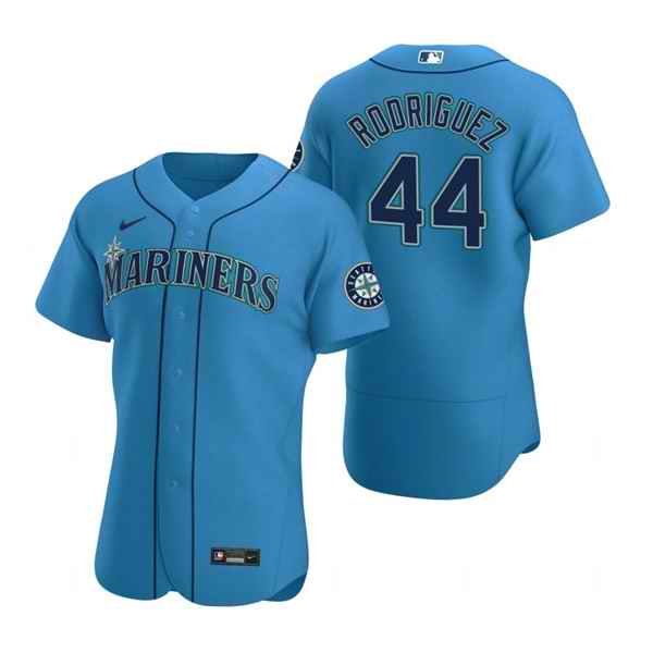 Men's Seattle Mariners #44 Julio Rodr'guez Royal Flex Base Stitched Jersey