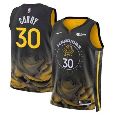 Men's Golden State Warriors #30 Stephen Curry 2022/2023 Black City edition Stitched Basketball Jersey