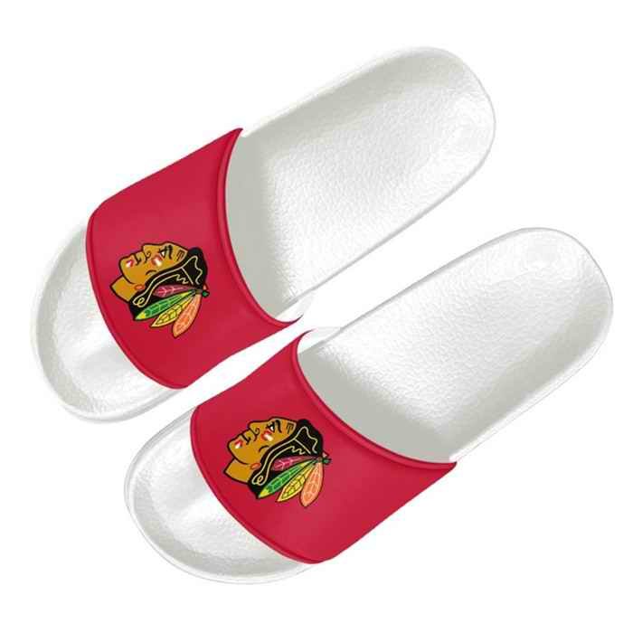 Men's Chicago Blackhawks Flip Flops 001