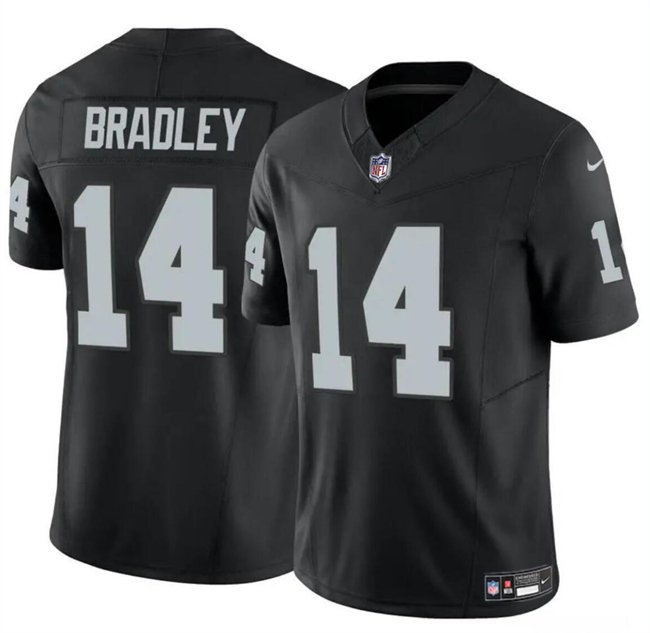 Youth Las Vegas Raiders #14 Carter Bradley Black 2024 F.U.S.E Stitched Football Jersey