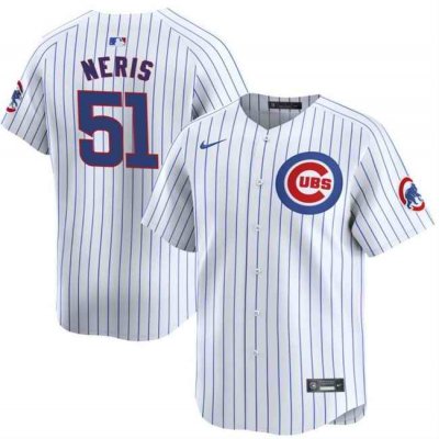 Men's Chicago Cubs #51 H'ctor Neris White Flex Base Stitched Baseball Jersey